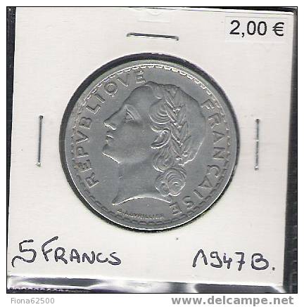 5 FRANCS LAVRILLIER En Aluminium .1947 B . - Autres & Non Classés