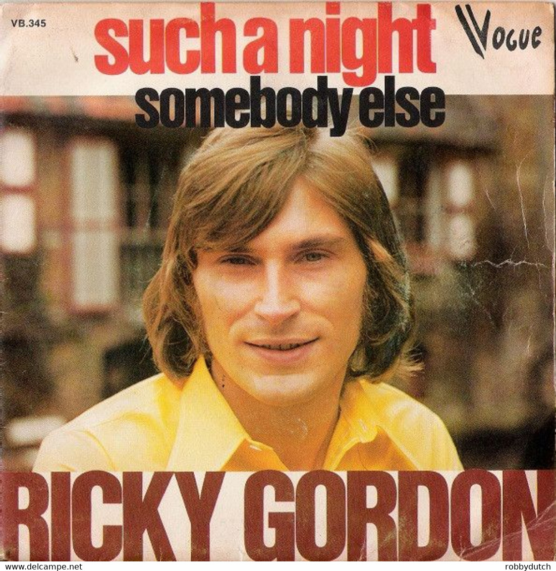 * 7" * RICKY GORDON - SUCH A NIGHT (belgium 1974) - Autres - Musique Anglaise