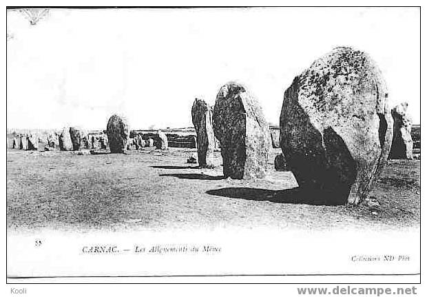 T608MEG-5 Mégalithe - CARNAC Les Alignements De Ménec - ND N° 55 - Cachet 1905 - Dolmen & Menhire