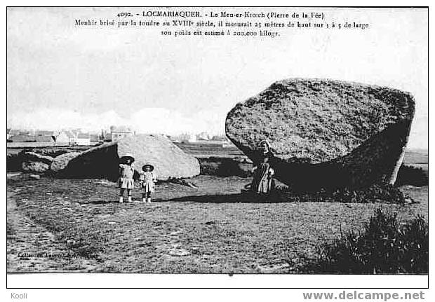 T608MEG-6 Mégalithe - LOCMARIAQUER  Men-er-Kroech (Pierre De La Fée) Laurent Nel 4092 - Dolmen & Menhire