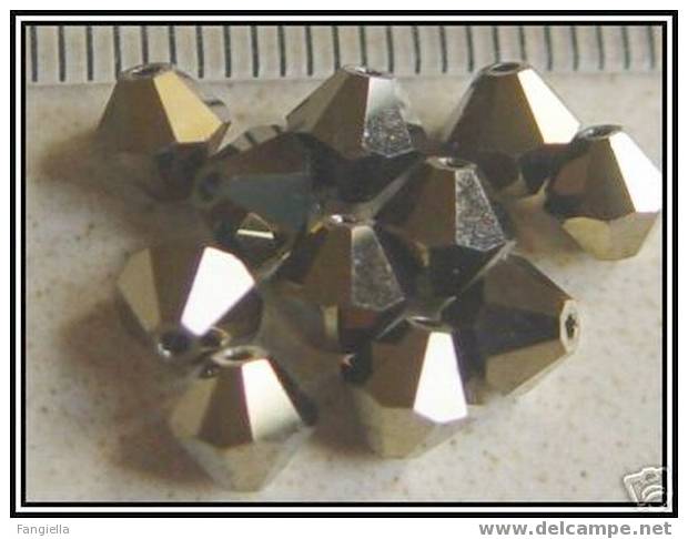 Lot De 10 Perles Toupies Swarovski 5mm Dorado 2X - Perlen