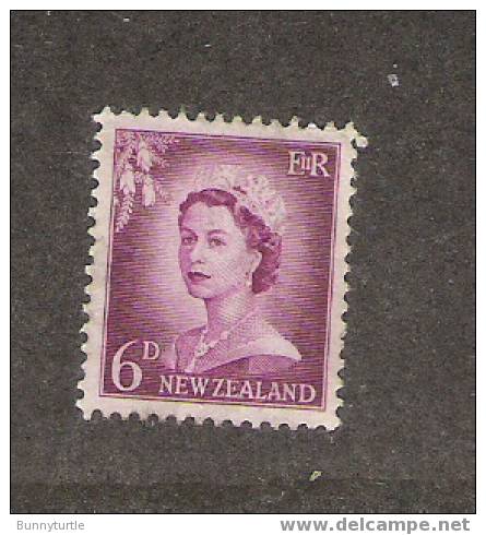 New Zealand 1953 QE II 6p MLH (294) - Ongebruikt