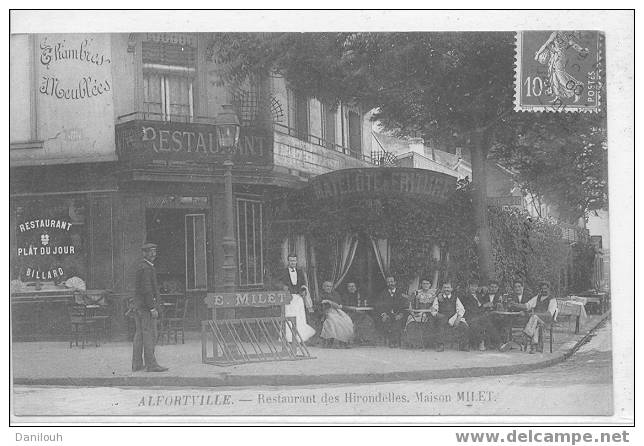 94 // VAL DE MARNE / ALFORTVILLE / Restaurant Des Hirondelles, Maison MILET / - Alfortville