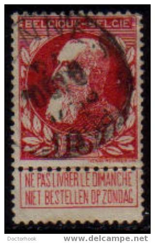 BELGIUM   Scott   #  85  F-VF USED - 1905 Barbas Largas