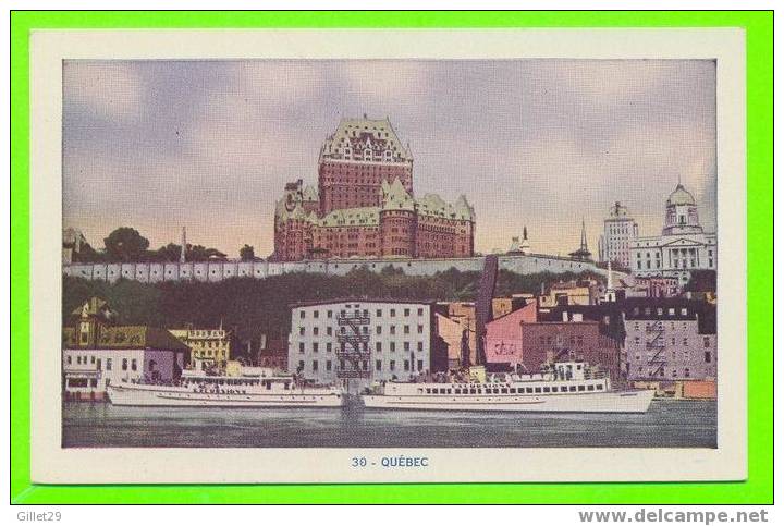 QUÉBEC - 2 BATEAUX EXCURSIONS LE LONG DU QUAI - LORENZO AUDET ENR. ÉDITEUR - - Québec - La Cité