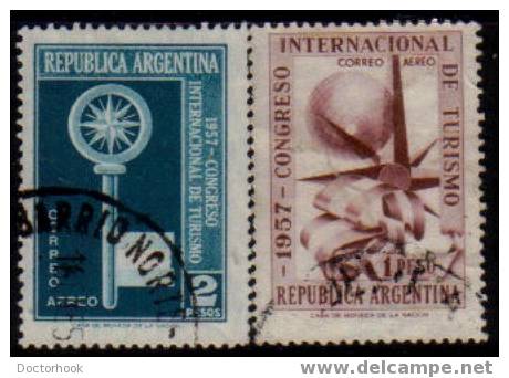 ARGENTINA   Scott   #  C 68-9  F-VF USED - Luftpost