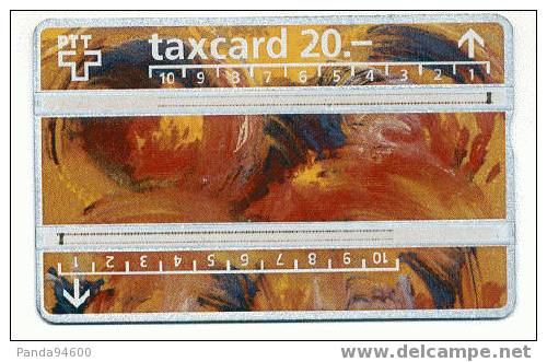Suisse Taxcard CHF 20 1992 Peinture Moderne C.Walter - Switzerland