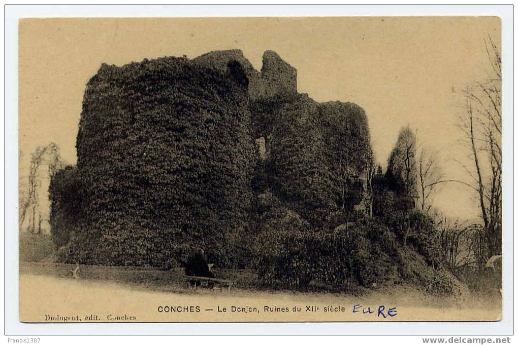 Réf 130  - CONCHES - Le Donjon, Ruines Du XIIè Siècle - Conches-en-Ouche