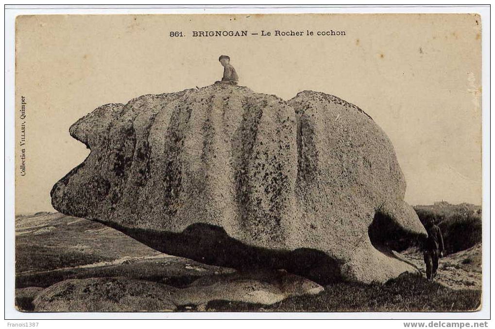 Réf 130  - BRIGNOGAN - Le Rocher Le COCHON - Brignogan-Plage