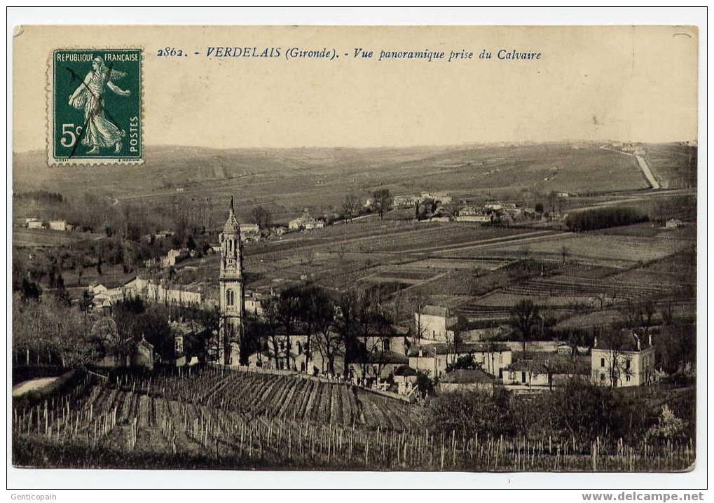 H50 - VERDELAIS - Vue Panoramique Prise Du Calvaire (1916) - Verdelais