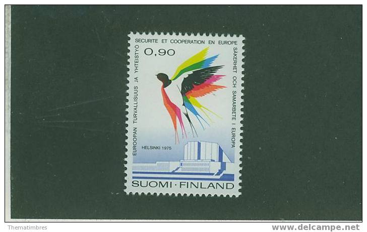 2S0162 Conference Securite Et Cooperation Oiseau 734 Finlande 1975 Neuf ** - Other & Unclassified