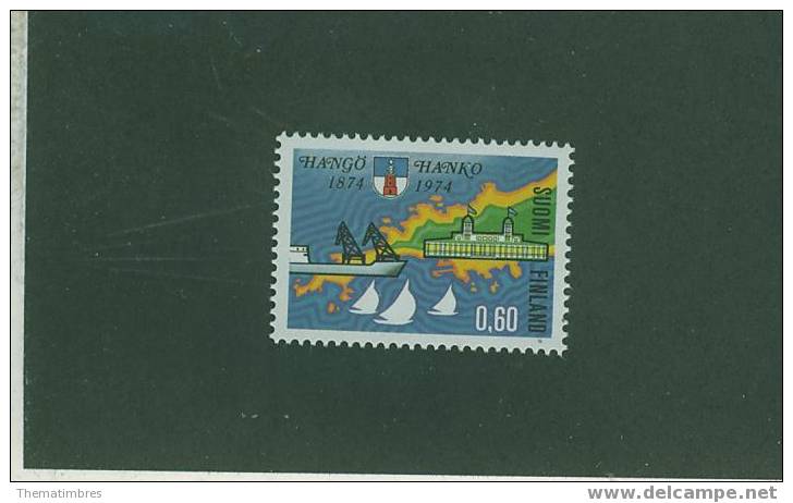 2S0145 Ville De Hanko Port Grue Bateau 707 Finlande 1974 Neuf ** - Sonstige & Ohne Zuordnung