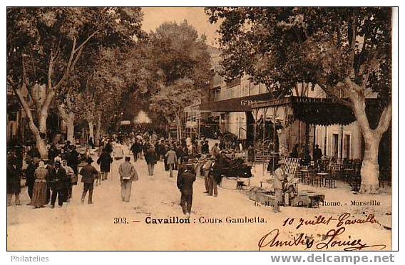 Cavaillon Cours Gambetta 1904 - Cavaillon