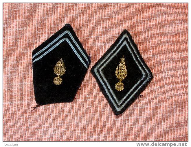 2 écussons Uniforme Chasseur - Stoffabzeichen