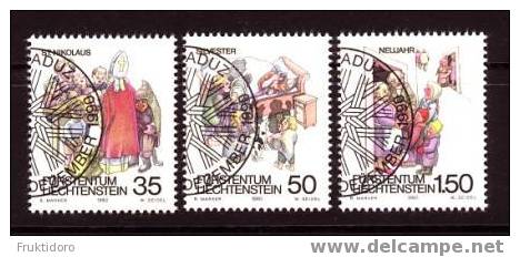 Liechtenstein Mi 1008-1010 Winter Traditions - Used Stamps