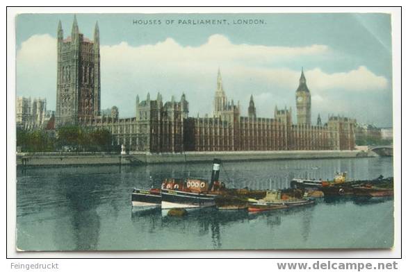 D 2820 - Houses Of Parliament, London (seen From The Themse) - CAk Um 1950 - Houses Of Parliament