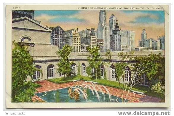 D 2824 - Chicago. McKinlock Memorial Court At Art Institute - CAk Um 1950 - Chicago