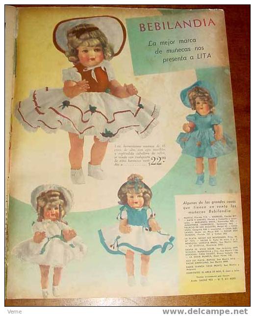 ANTIGUO REVISTA BILLIKEN - AÑO 1944 - Nº 1270 - MUCHAS FOTOGRAFIAS DE LAS MUÑECAS QUE SE VENDIERON EN ARGENTINA Y ESPAÑA - Muñecas