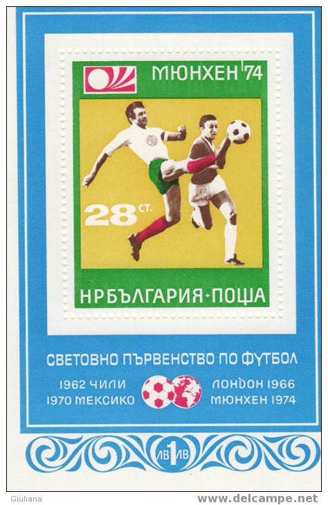 BULGARIA - Foglietto N.44**,Yvert, Germania 74 - 1974 – West Germany