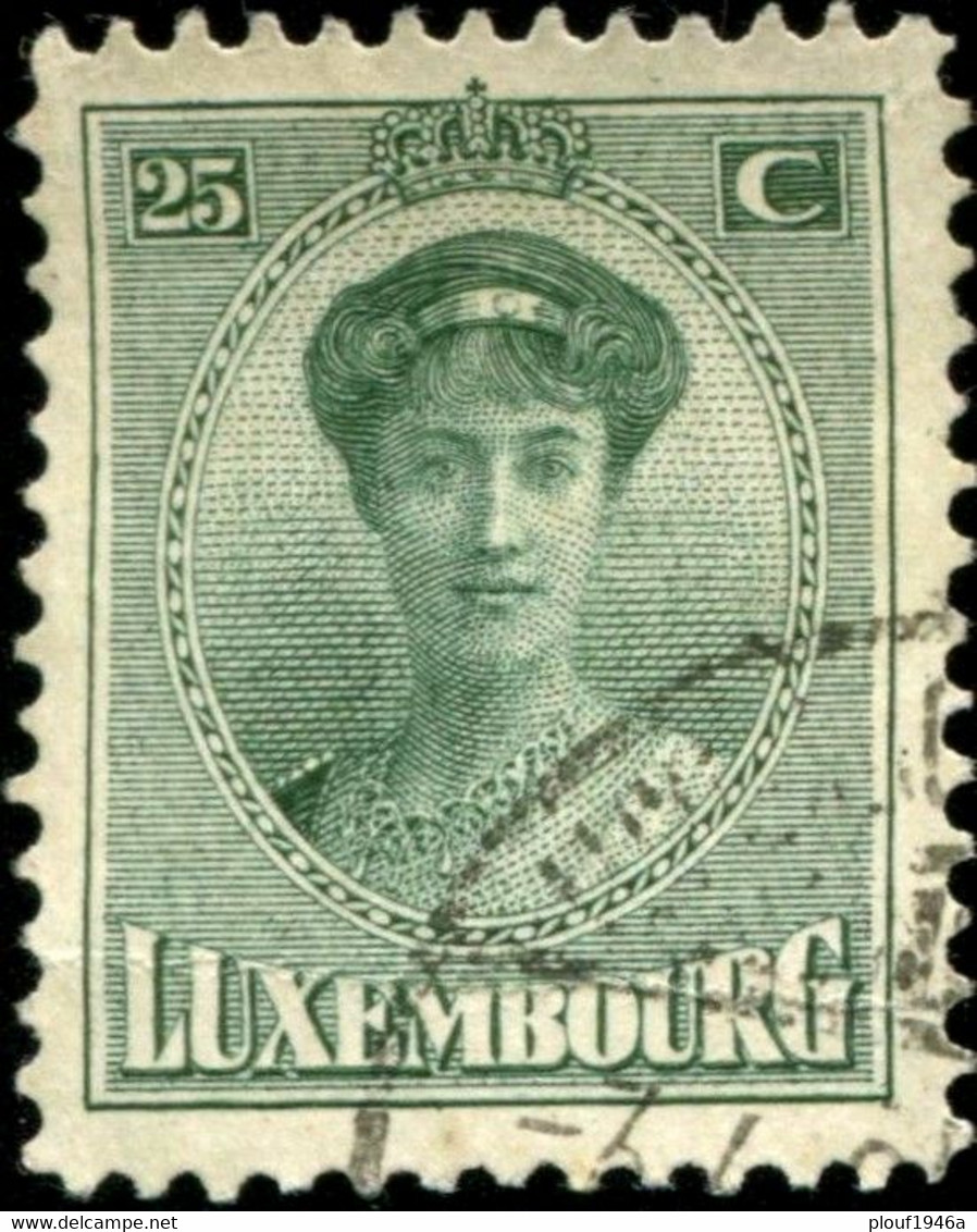 Pays : 286,04 (Luxembourg)  Yvert Et Tellier N° :   126 (o) - 1921-27 Charlotte Voorzijde