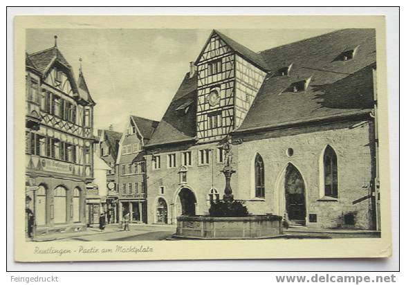 D 2837 - Reutlingen. Partie Am Marktplatz - Gelaufen (ohne Briefmarke) - Reutlingen