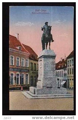 Jolie CP Ancienne Allemagne Bad Cleve Hohenzoffbrunnen - Statue équestre Cheval - écrite 16-4-1919 - Kleve