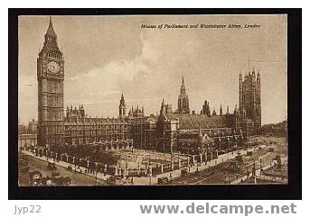 Jolie CP Ancienne Angleterre Londres Le Parlement Et Westminster Abbey - écrite - Westminster Abbey