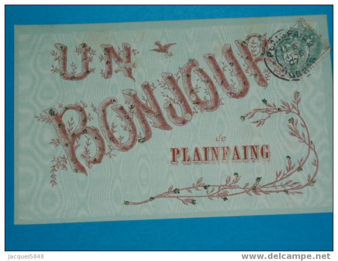 88) -plainfaing - Un Bonjour De Plainfaing -  -  - Tres Belle Carte - Plainfaing