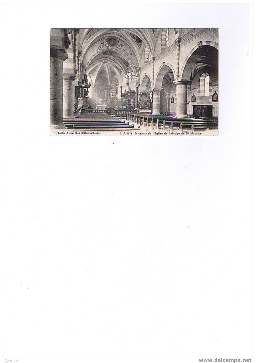 SAINT MAURICE   Intérieur De L église   Circulée  1907 - Saint-Maurice