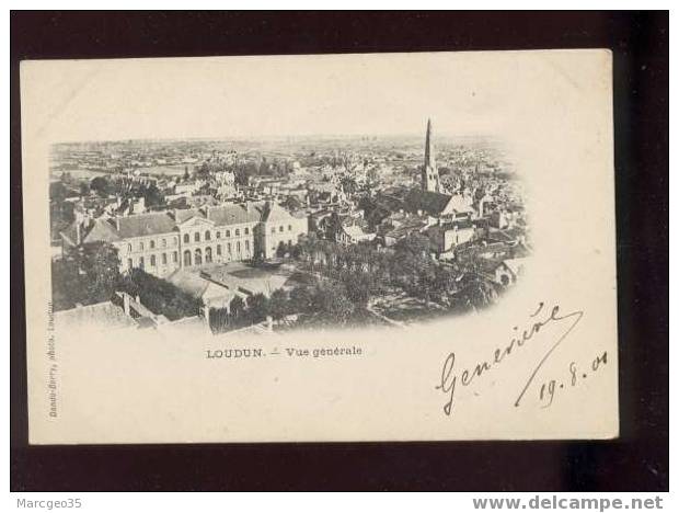 005904 Loudun Vue Générale édit.dando Berry Précurseur Belle Carte Nuage - Loudun