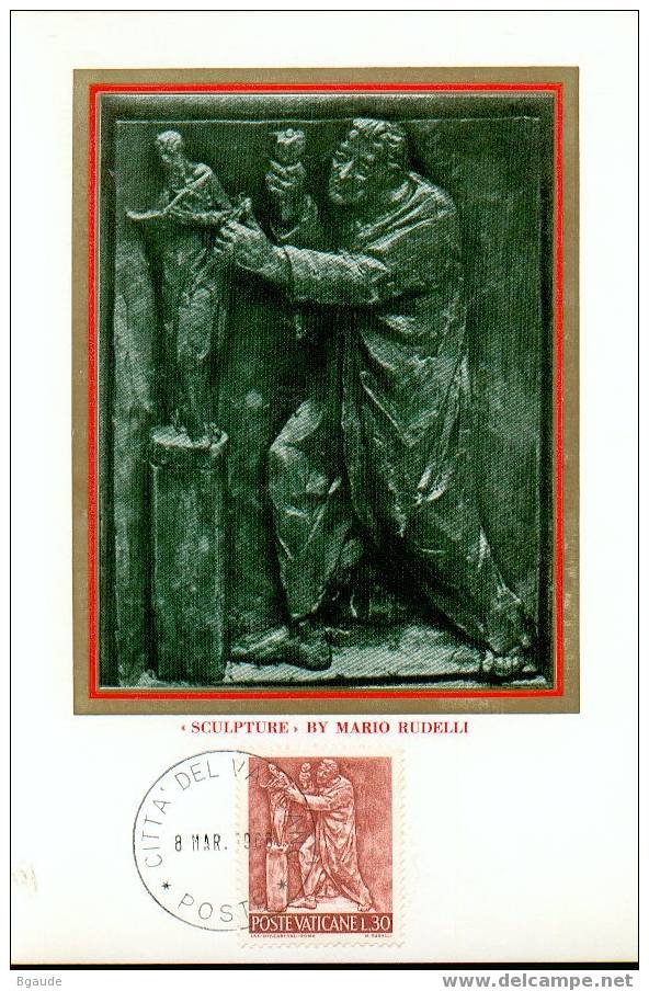 VATICAN CARTE MAXIMUM NUM.YVERT  445 ARTS ET METIERS SCULPTURE - Maximum Cards