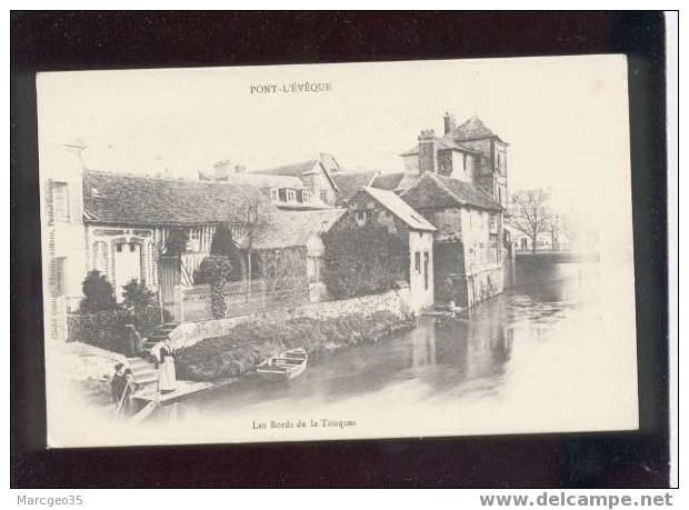 005919 Pont L´évêque Les Bords De La Touques édit.ozange  Précurseur Belle Carte Nuage Animée - Pont-l'Evèque