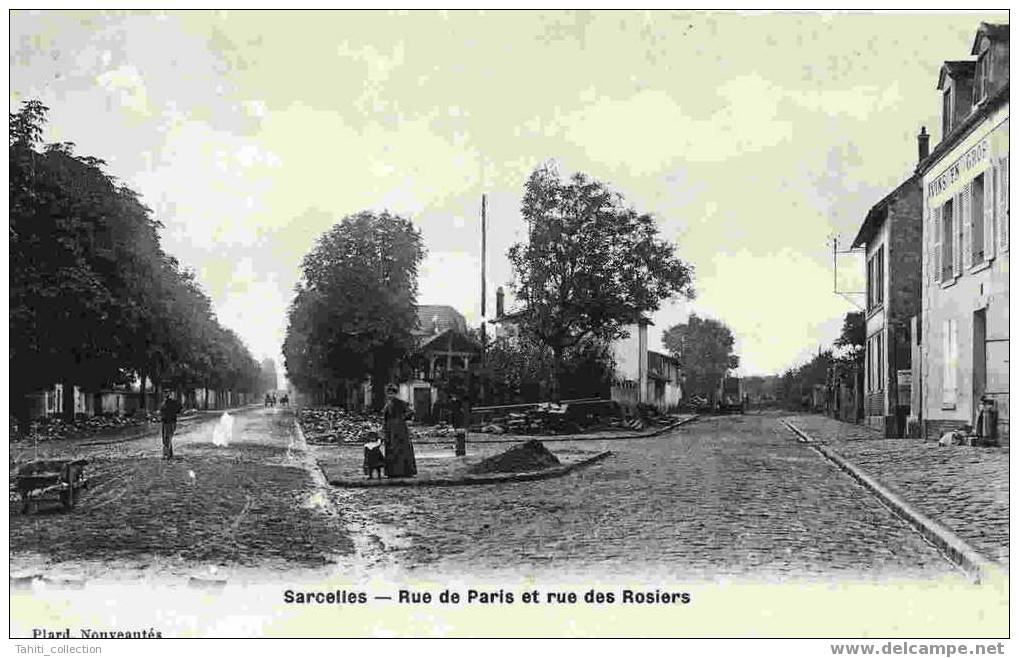 SARCELLES - Rue De Paris Et Rue Des Rosiers - Sarcelles