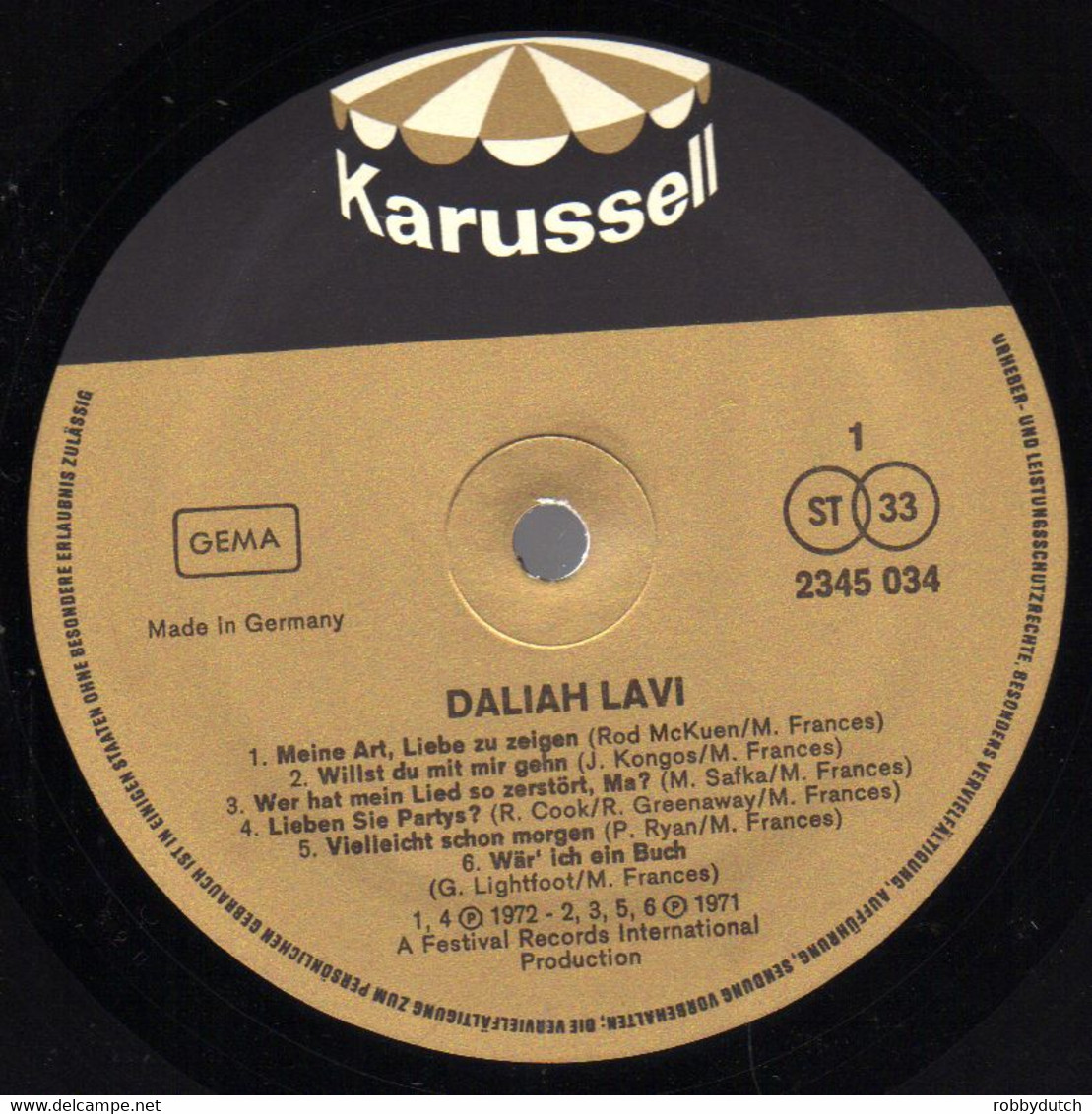 * LP * DALIAH LAVI - SAME On Karussell 2345034 - Autres - Musique Allemande