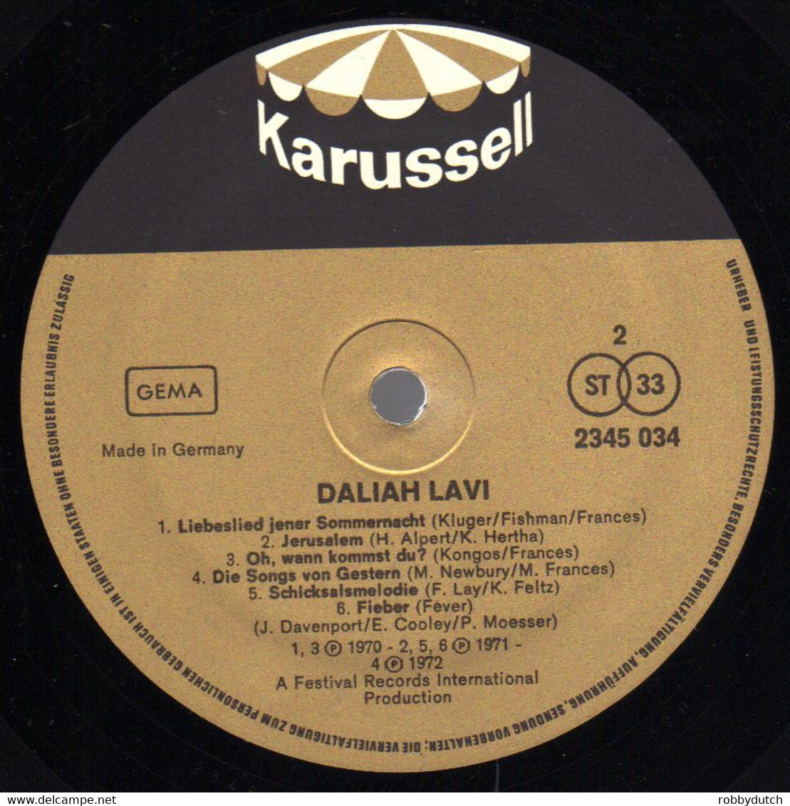 * LP * DALIAH LAVI - SAME On Karussell 2345034 - Autres - Musique Allemande