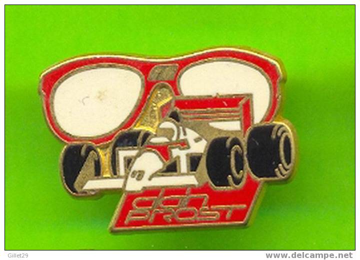 PIN'S - F1 -  ALAIN PROST - ÉCRIT VERSO A.B. PARIS - - Automobile - F1