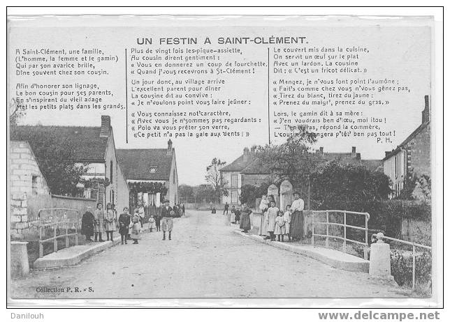 89// YONNE / Un Festin à SAINT CLEMENT / Collection P.R.S. / ANIMEE / - Saint Clement