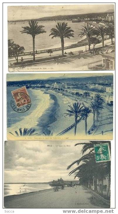 NICE  - Lot De 3 Cartes - - Sets And Collections