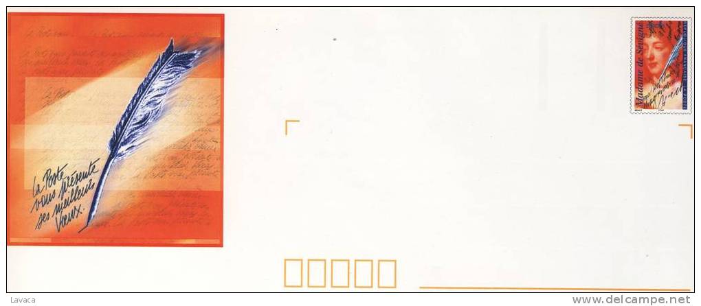 Enveloppe Entier Postale Neuve "Voeux Des Postiers" 1997 - Ecrivains