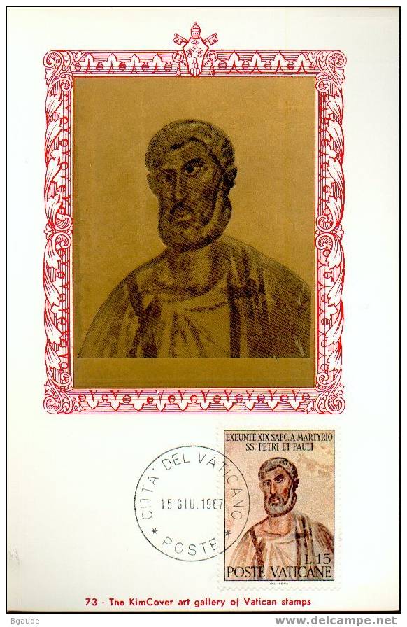 VATICAN CARTE MAXIMUM NUM.YVERT  466 SAINT PIERRE - Cartes-Maximum (CM)