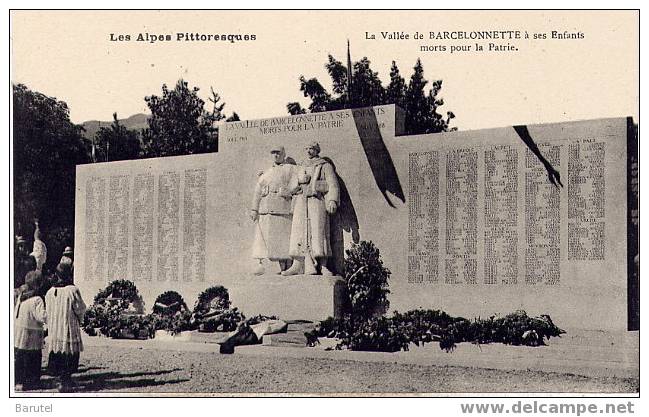 BARCELONNETTE - La Vallée De Barcelonnette à Ses Enfants, Morts Pour La Patrie - Barcelonnetta