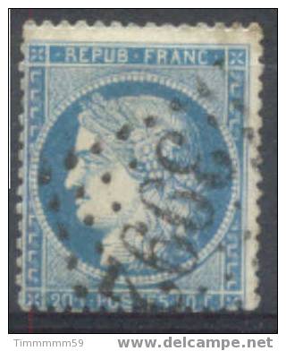 Lot N°4618   N°37 20c Bleu, Oblit GC 3992 TOURNON-S-RHONE (6), Ind 3 - 1870 Siege Of Paris