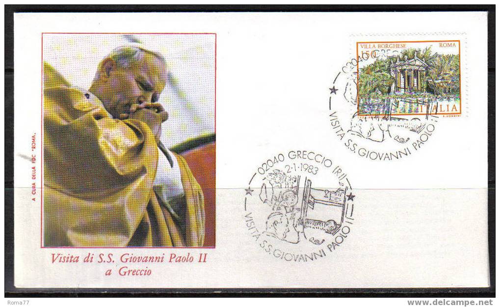 1302 - VATICANO , GIOVANNI PAOLO II : 1982 VIAGGIO A GRECCIO - Brieven En Documenten