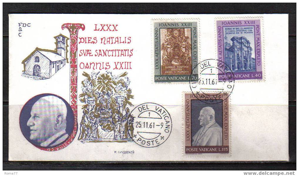 1316 - VATICANO , FDC 80 ANNI DI GIOVANNI XXIII - Briefe U. Dokumente