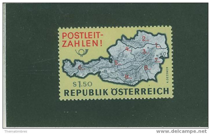 1AU0023 Introduction Du Code Postal 1036 Autriche 1966 Neuf ** - Postleitzahl