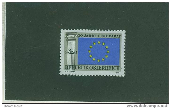 1AU0087 20e Anniversaire Du Conseil De L Europe 1122 Autriche 1969 Neuf ** - European Community