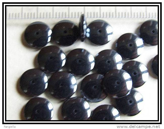 Lot De 5 Perles Rondelles En Véritable Hématite 8mm - Parels