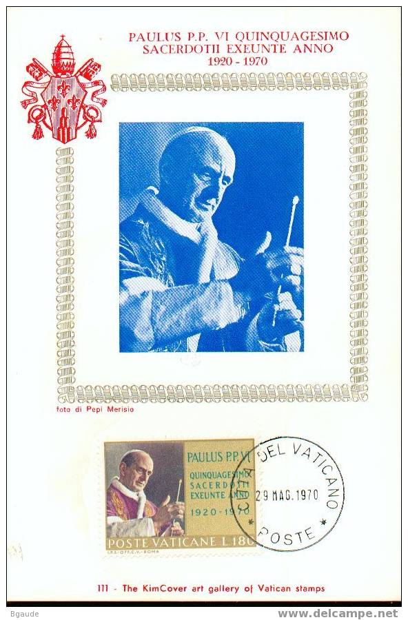 VATICAN CARTE MAXIMUM NUM.YVERT  510 PAUL VI - Cartes-Maximum (CM)