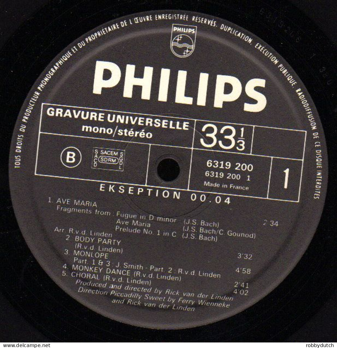 * LP * EKSEPTION 00.04 (France 1971) - Instrumental