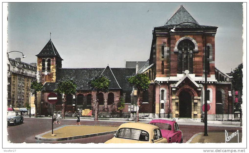 CPSM CLICHY L´église (dentelée Colorisée) - Clichy